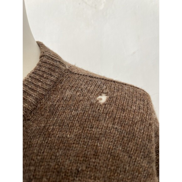 Jos A Bank Executive Collection Men’s Large Brown Lambswool Blend Sweater W/flaw - Picture 6 of 6